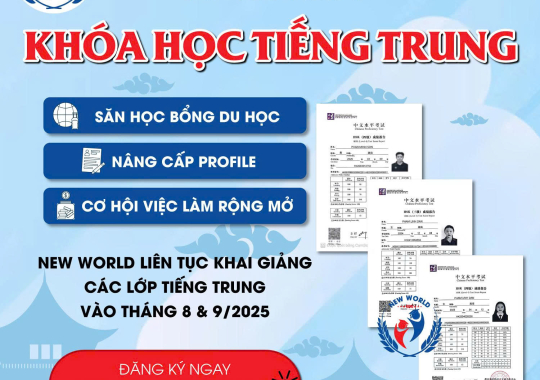 TUYỂN SINH KHÓA HỌC TIẾNG TRUNG