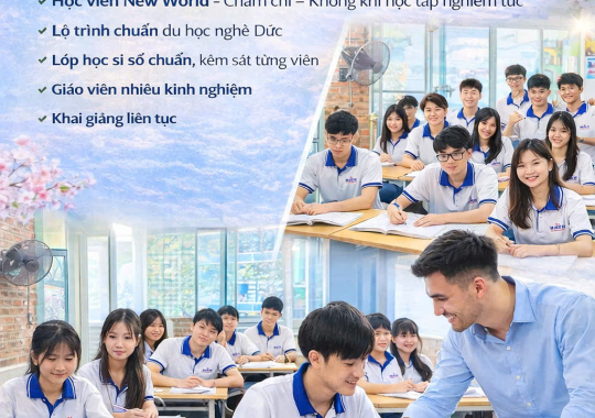 NEW WORLD EDU KHAI XUÂN - TUYỂN SINH CÁC KHÓA TIẾNG ĐỨC A1-B2