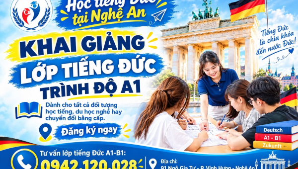 TUYỂN SINH CÁC LỚP TIẾNG ĐỨC A1–B1